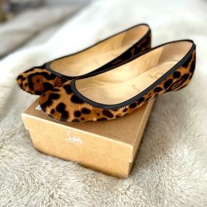 Louboutin Ballerina Pony Luxor Leopard Flat